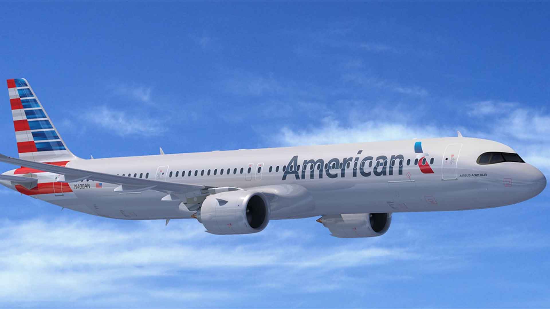 American Airlines landing at St Kitts airport