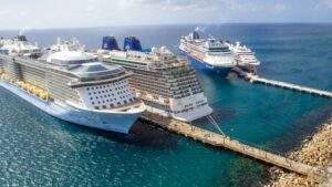 4 Cruise Ships docked in St Kitts